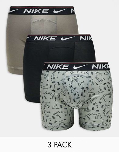 Dri-Fit Ultra Comfort - Lot de 3 boxers - Noir/gris imprimé/vert - Nike - Modalova