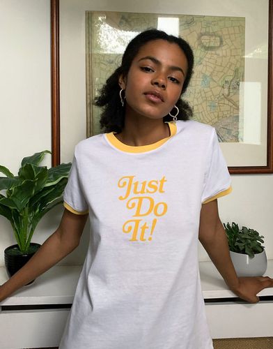 Just do it - T-shirt raglan - et jaune - Nike - Modalova