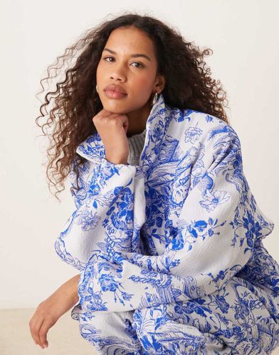 MDC - Veste en jacquard fleuri - Bleu/blanc - Nike - Modalova