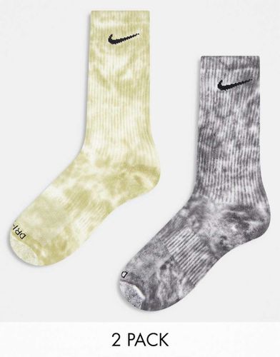 Plus - Everyday Cushioned - Lot de 2 paires de chaussettes effet tie-dye - Nike - Modalova