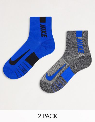 Multiplier - Lot de 2 paires de socquettes - et bleu - Nike Running - Modalova