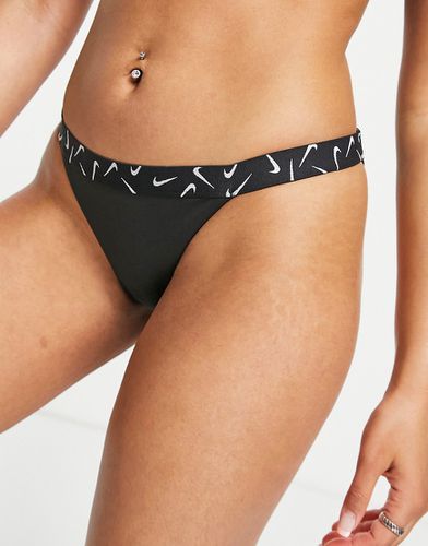 Swoosh - Bas de bikini avec bande à logo virgule - Nike Swimming - Modalova
