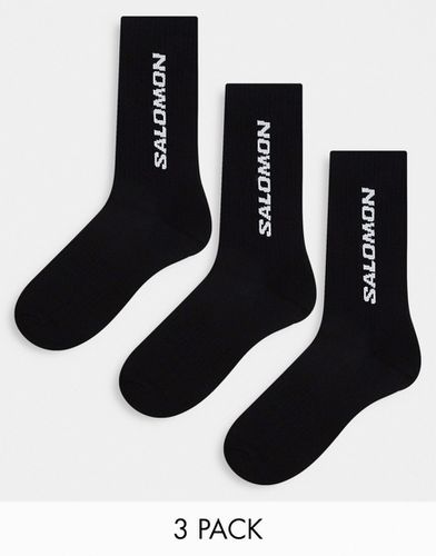 Lot de 3 chaussettes unisexes pour le quotidien - Noir - Salomon - Modalova