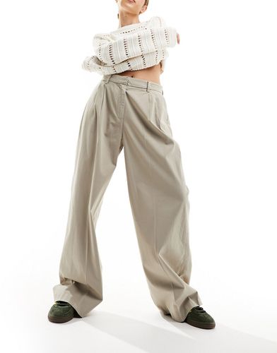 Pantalon ample taille haute - Beige - Selected - Modalova