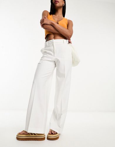 Pantalon de costume ample stretch - Blanc - Selected - Modalova