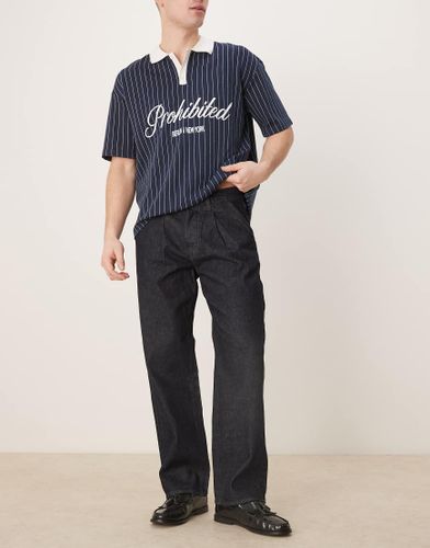 Kobe - Jean  pinces ample - marine fonc - Selected - Modalova