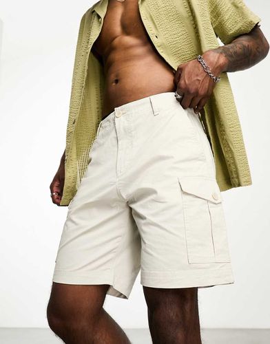 Short cargo en coton mélangé - Taupe - Selected Homme - Modalova