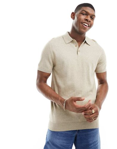 Polo en maille - Beige - Selected Homme - Modalova