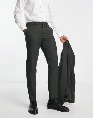 Pantalon de costume coupe slim en laine mélangée - Gris - Selected Homme - Modalova