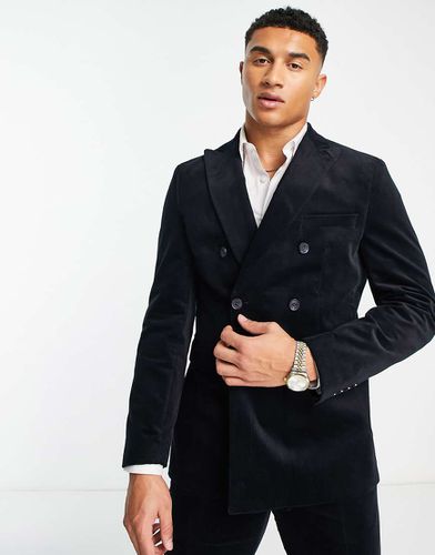 Veste de costume cintrée en velours côtelé à double boutonnage - Selected Homme - Modalova