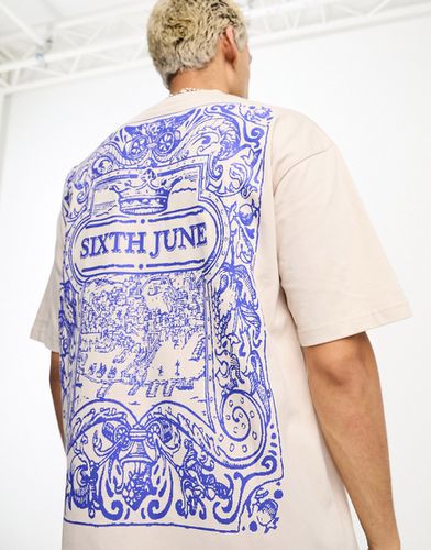 T-shirt à imprimé azulejos - cassé - Sixth June - Modalova