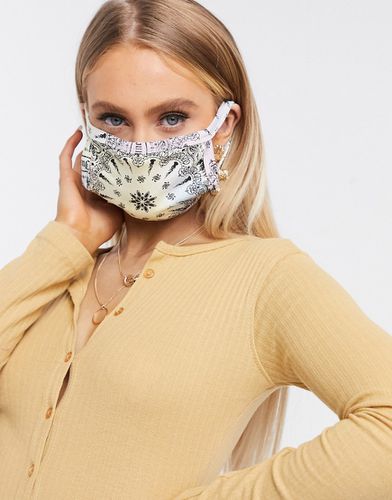 Masque en tissu à imprimé bandana - Lilas - Sixth June - Modalova