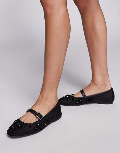 Wildflower - Ballerines plates en tulle avec fleurs ornes de sequins - Steve Madden - Modalova