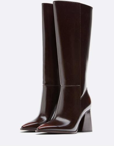 Bottes à talon haut - Marron - Stradivarius - Modalova