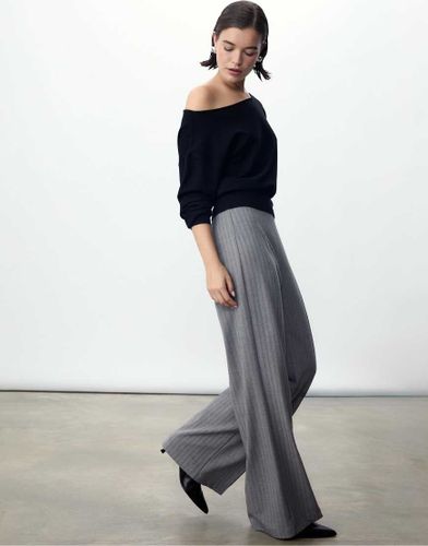 Pantalon ample lgant - fonc - Stradivarius - Modalova