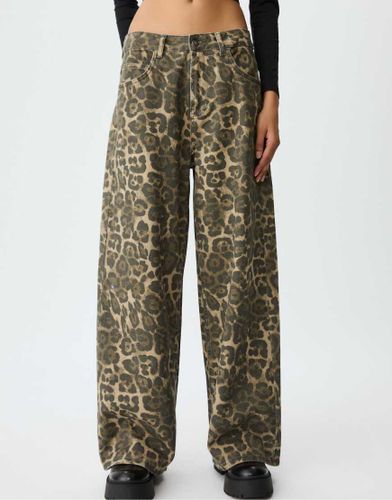 Pantalon baggy  imprim lopard - Stradivarius - Modalova