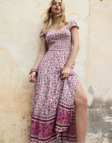 Robe longue et fluide  imprim - clair - Stradivarius - Modalova