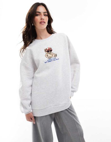 Sweat oversize en tissu duveteux - Stradivarius - Modalova