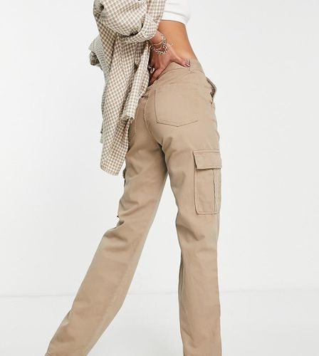 Tall - STR - Pantalon cargo droit - Taupe - Stradivarius - Modalova