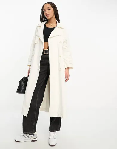 Trench-coat oversize de qualité supérieure - Écru - Stradivarius - Modalova