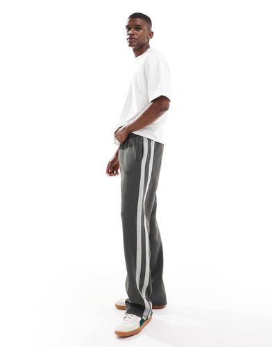 Essential - Pantalon de jogging droit à logo - gris foncé/gris sport chiné - Superdry - Modalova