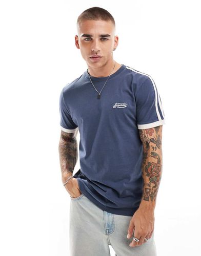 Essential - T-shirt avec bandes latérales et logo rétro - Superdry - Modalova