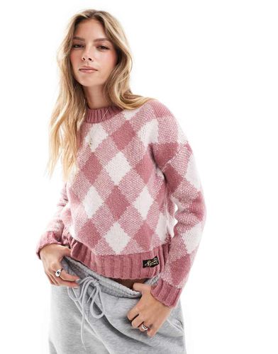 Pull à motif losanges - mauve - Superdry - Modalova