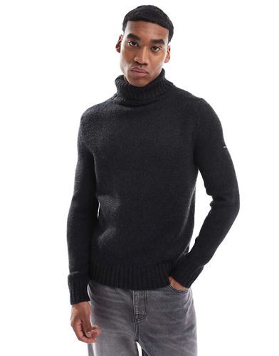 Pull col roulé en maille brossée - délavé - Superdry - Modalova