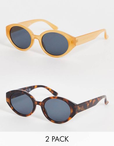 Lot de deux paires de lunettes de soleil - Orange/écaille de tortue - Svnx - Modalova