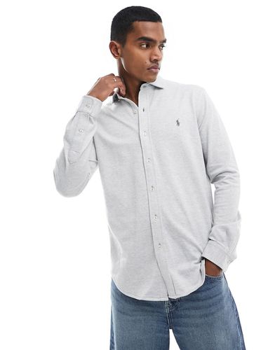 Chemise en jersey à chevrons avec logo emblématique - chiné/blanc - Polo Ralph Lauren - Modalova