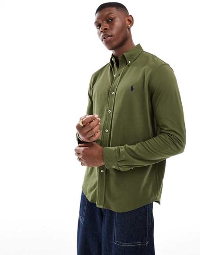 Chemise en piqué à logo emblématique - foncé - Polo Ralph Lauren - Modalova