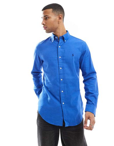 Chemise en sergé brossé à logo emblématique - moyen chiné - Polo Ralph Lauren - Modalova