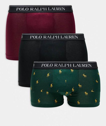 Lot de 3 boxers avec taille à logo - Rouge, vert et - Polo Ralph Lauren - Modalova