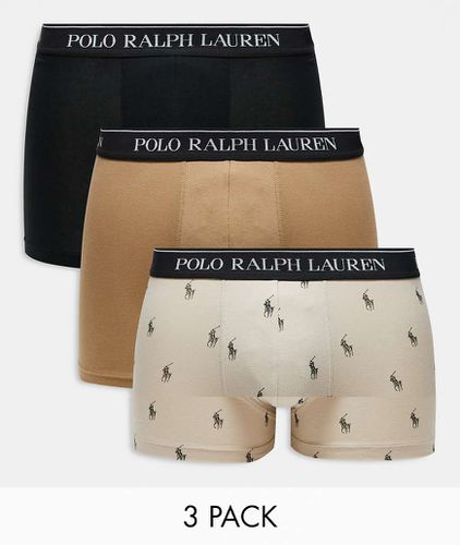 Lot de 3 boxers avec taille à logo - Taupe, gris - Polo Ralph Lauren - Modalova