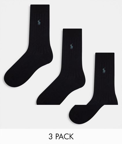 Lot de 3 paires de chaussettes en coton égyptien - Polo Ralph Lauren - Modalova