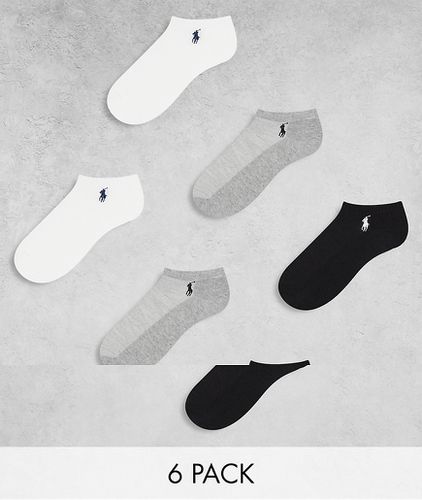 Lot de 6 paires de chaussettes de sport - , blanc et gris - Polo Ralph Lauren - Modalova