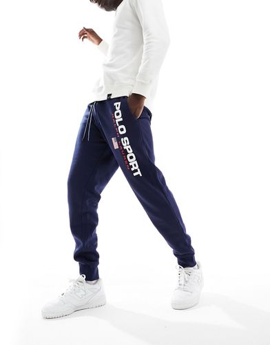 Sports Capsule - Pantalon de jogging resserré aux chevilles avec logo drapeau - Polo Ralph Lauren - Modalova