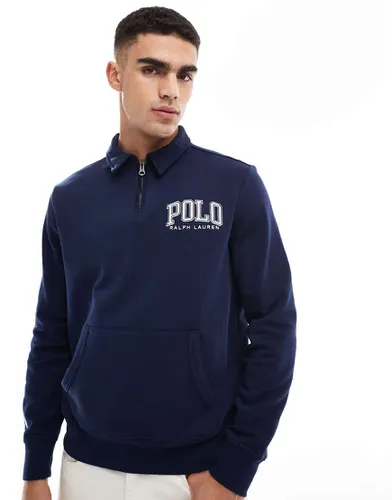 Sweat classique et oversize en polaire avec col zippé et logo universitaire - Polo Ralph Lauren - Modalova