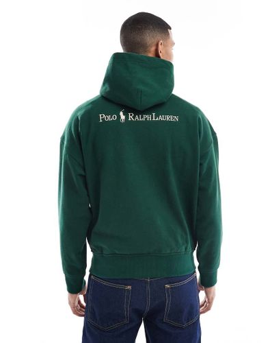 Sweat à capuche décontracté en tissu épais avec inscription logo au dos - foncé - Polo Ralph Lauren - Modalova