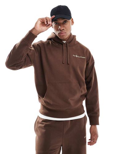 Sweat à capuche d'ensemble oversize décontracté en molleton épais avec logo joueur de polo et inscription - Polo Ralph Lauren - Modalova