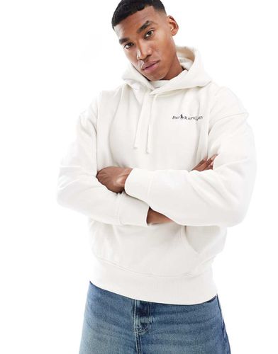 Sweat à capuche en molleton épais avec inscription logo - Crème - Polo Ralph Lauren - Modalova