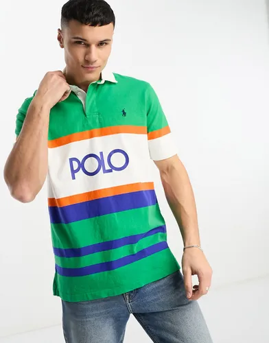 Polo de rugby rayé coupe classique à manches courtes et grand logo - Polo Ralph Lauren - Modalova
