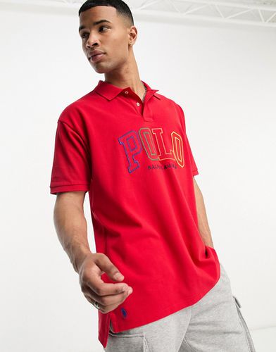 Polo oversize en piqué à grand logo multicolore - Polo Ralph Lauren - Modalova