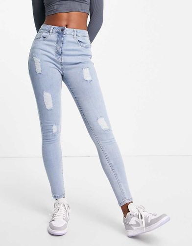 Jean skinny effet vieilli - clair - Parisian - Modalova