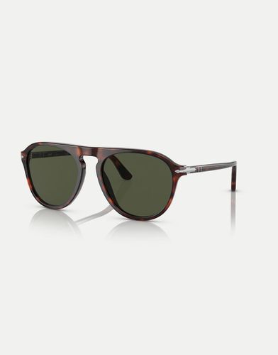 PO3302s - Lunettes de soleil aviateur à verres verts - Marron foncé écaille de tortue - Persol - Modalova