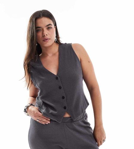 Pieces Curve - Gilet de tailleur d'ensemble structuré en jersey - aimant - Pieces Plus - Modalova