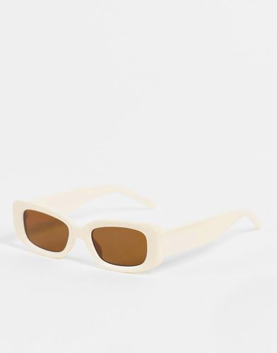 Lunettes de soleil carrées - Crème - Pieces - Modalova