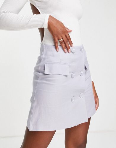 Mini-jupe d'ensemble ajustée à double boutonnage - Lilas pâle - Pimkie - Modalova