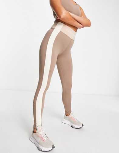 Legging à empiècement sur le côté - Taupe - Pink Soda - Modalova