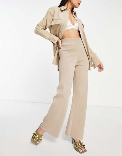 Pantalon d'ensemble évasé en maille - Taupe - Pretty Lavish - Modalova